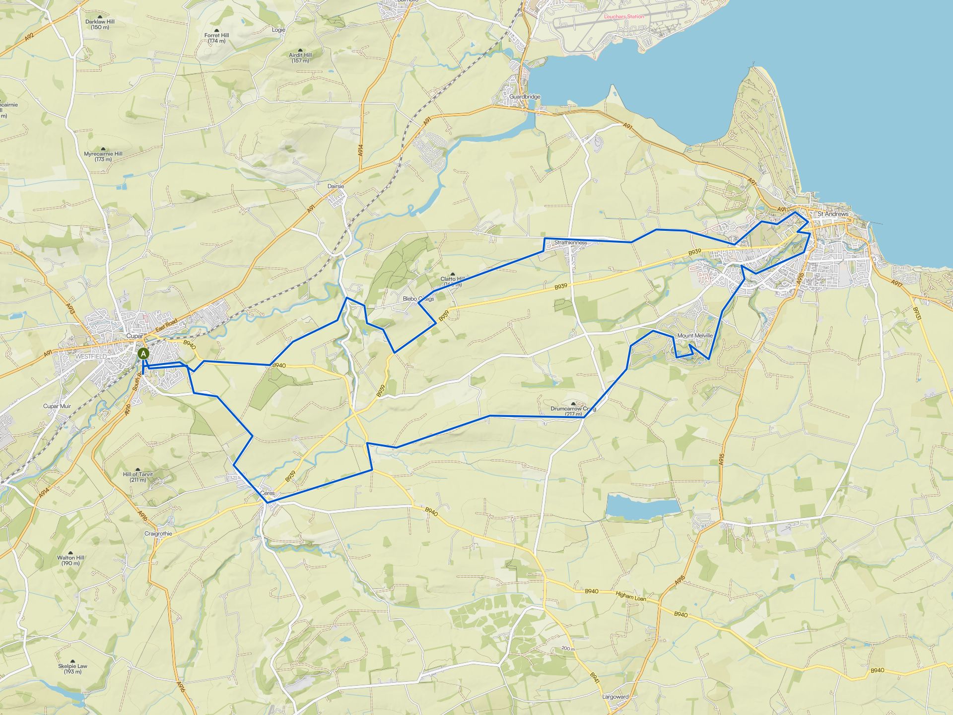 The best gravel rides around Largoward And District | Komoot